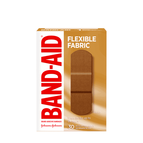 Band-Aid Flexible Fabric Bandages, 30 Assorted Sizes box, BR45