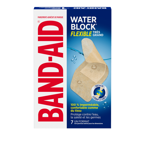 Boîte de 7 pansements BAND-AID® WATER BLOCK FLEX®, Très grands, Un format