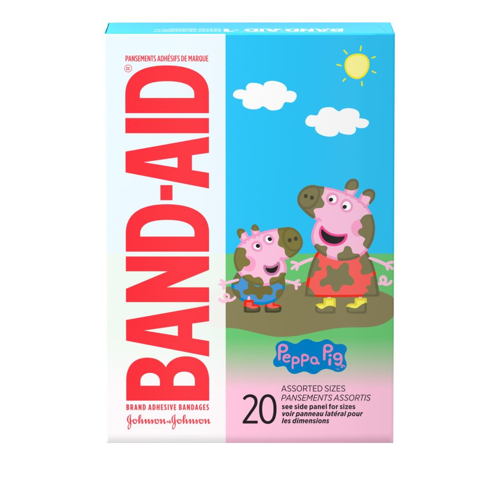 Boîte de 20 pansements assortis pour enfants BAND-AID® Peppa Pig