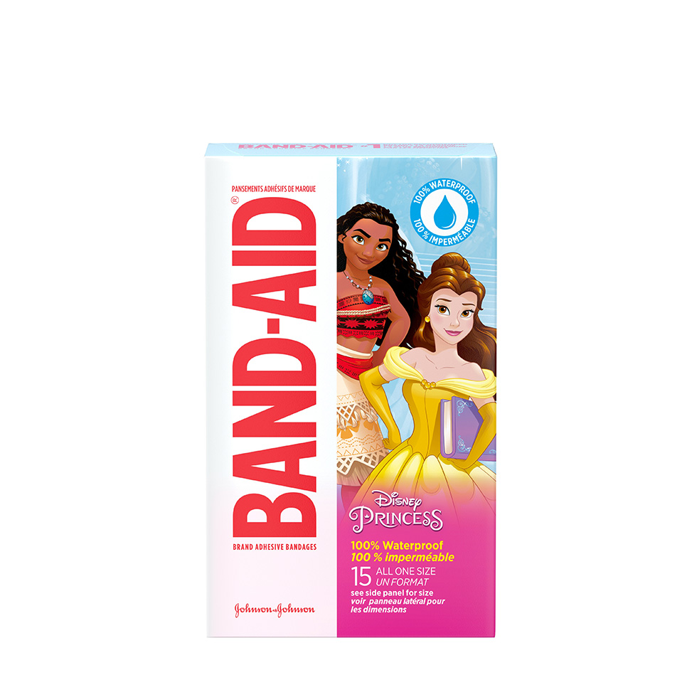 Disney Princess BAND-AIDs, 15 count, Waterproof adhesive bandages