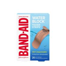 paquet de 20 pansements band-aid water block tough strips