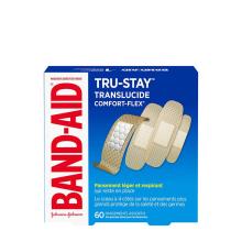 paquet de pansements translucides band-aid tru-stay