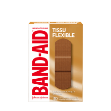 Boîte de pansements BAND-AID® Tissu flexible, BR45, 30 pansements assortis