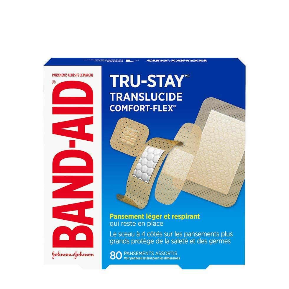paquet de pansements légers et respirants band-aid tru-stay