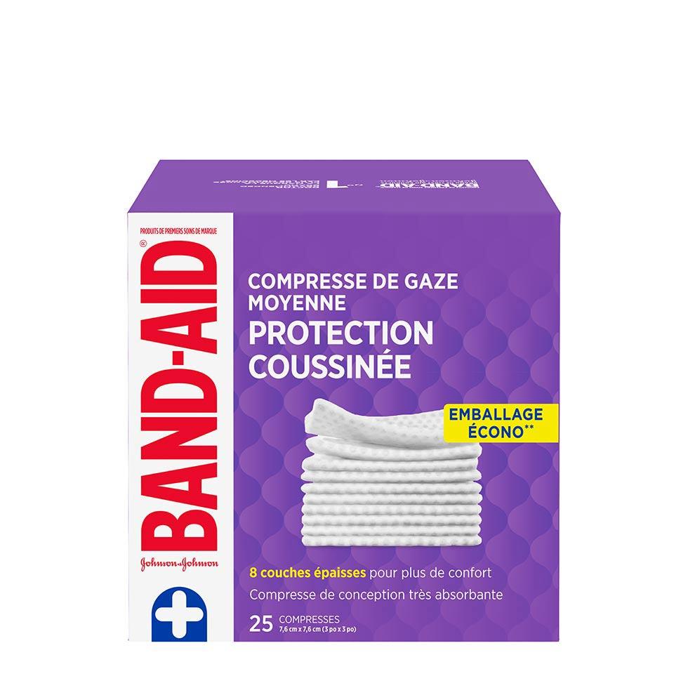 emballage écono de 25 compresses de gaze moyennes band-aid